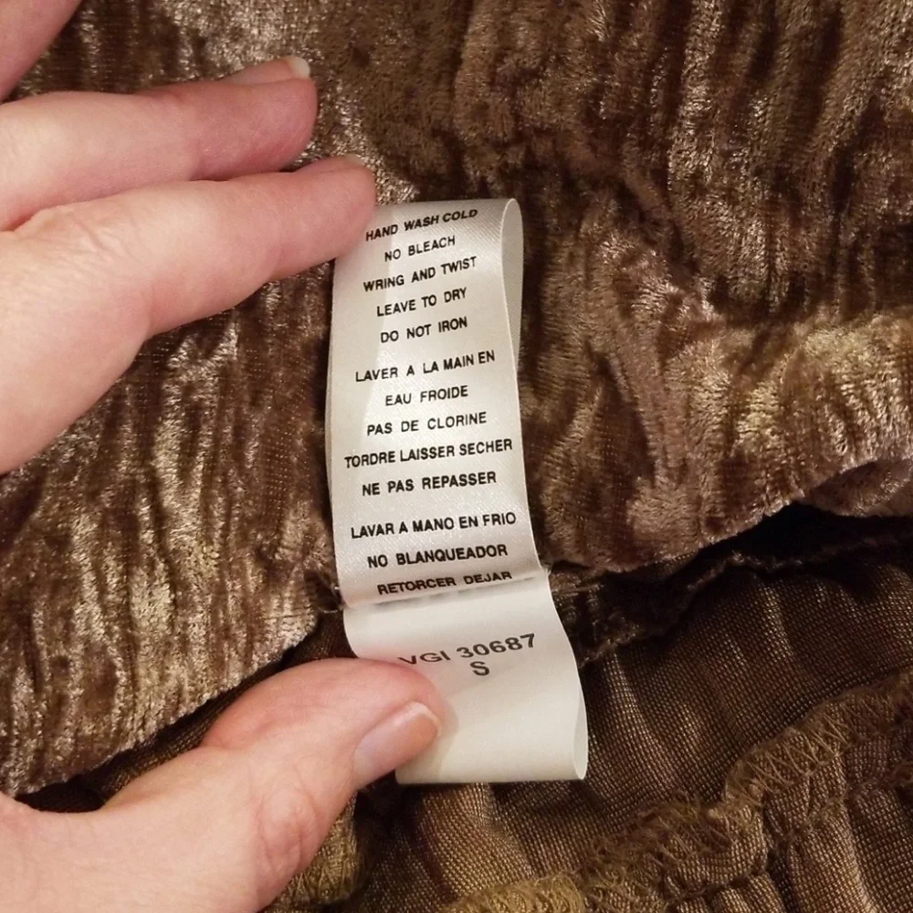 💕BCBGMAXAZRIA💕 Boho Brown Velvet Sequin Skirt - Picture 5 of 6